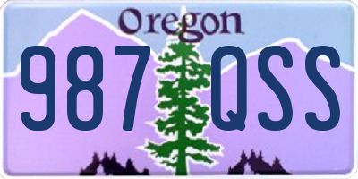 OR license plate 987QSS