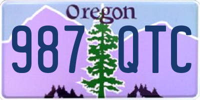 OR license plate 987QTC