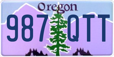 OR license plate 987QTT