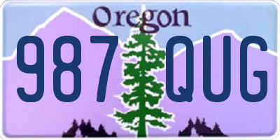 OR license plate 987QUG
