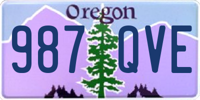 OR license plate 987QVE