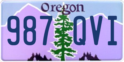 OR license plate 987QVI