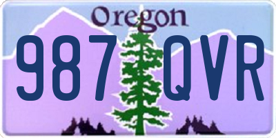 OR license plate 987QVR