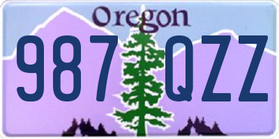 OR license plate 987QZZ