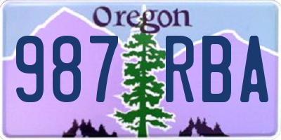 OR license plate 987RBA
