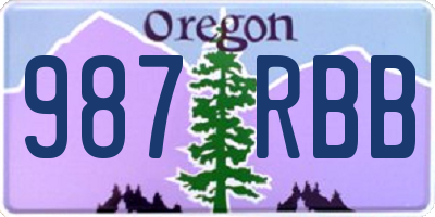 OR license plate 987RBB