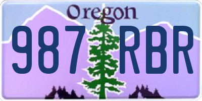 OR license plate 987RBR
