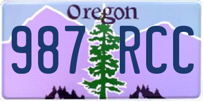 OR license plate 987RCC
