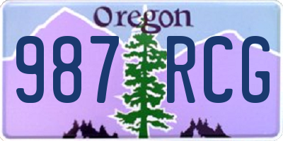 OR license plate 987RCG
