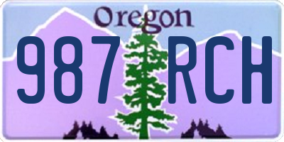 OR license plate 987RCH