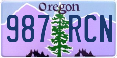 OR license plate 987RCN