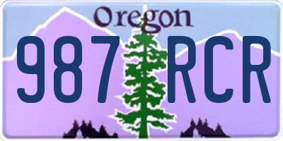 OR license plate 987RCR
