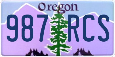 OR license plate 987RCS