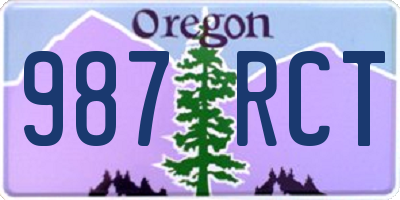 OR license plate 987RCT