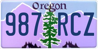 OR license plate 987RCZ