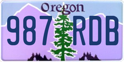 OR license plate 987RDB