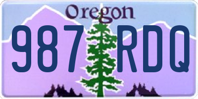OR license plate 987RDQ