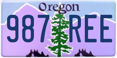 OR license plate 987REE
