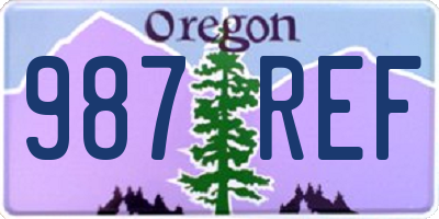 OR license plate 987REF