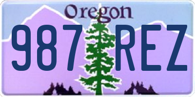 OR license plate 987REZ