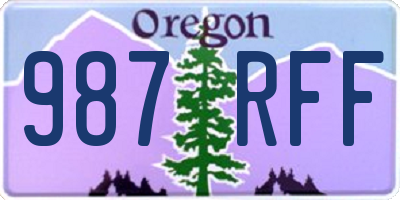 OR license plate 987RFF