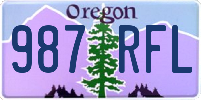 OR license plate 987RFL