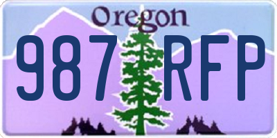 OR license plate 987RFP