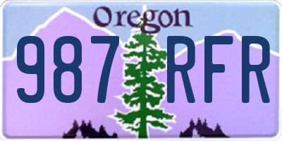 OR license plate 987RFR