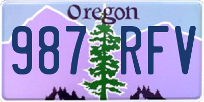 OR license plate 987RFV