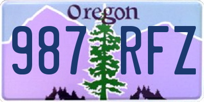 OR license plate 987RFZ