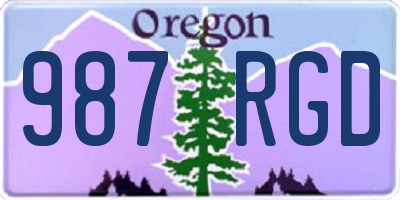 OR license plate 987RGD