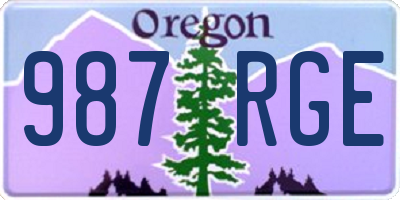 OR license plate 987RGE