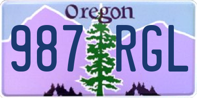 OR license plate 987RGL