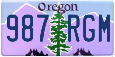 OR license plate 987RGM
