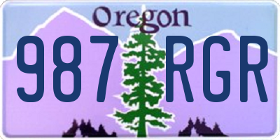 OR license plate 987RGR