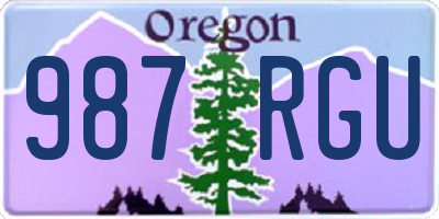 OR license plate 987RGU