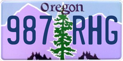 OR license plate 987RHG