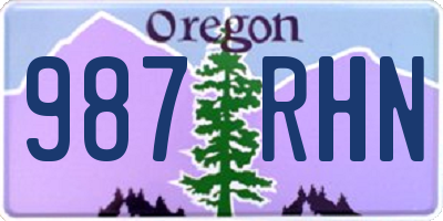 OR license plate 987RHN