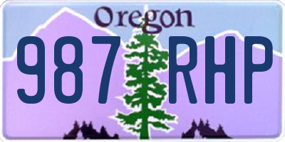OR license plate 987RHP