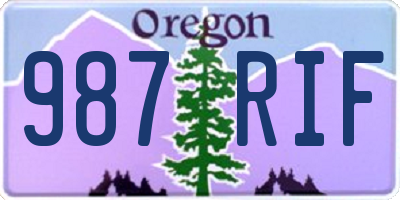 OR license plate 987RIF