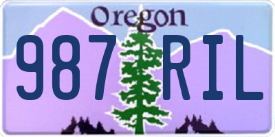 OR license plate 987RIL