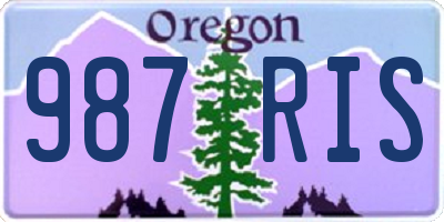 OR license plate 987RIS