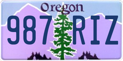 OR license plate 987RIZ