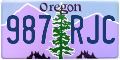 OR license plate 987RJC