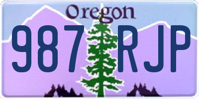 OR license plate 987RJP