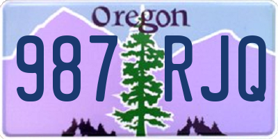 OR license plate 987RJQ