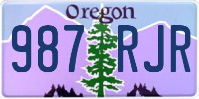 OR license plate 987RJR