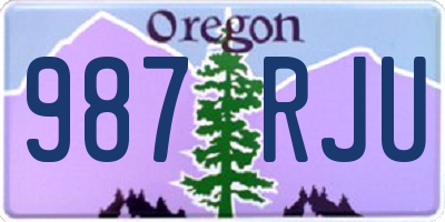 OR license plate 987RJU
