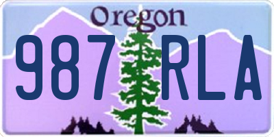 OR license plate 987RLA
