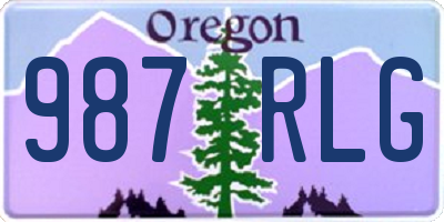 OR license plate 987RLG